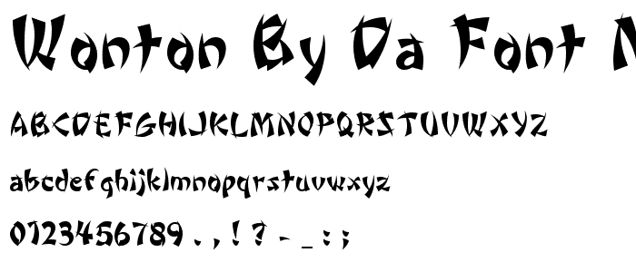 Wonton by Da Font Mafia font